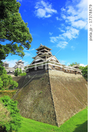 8月熊本 熊本城・宇土櫓と大天守閣 17378879