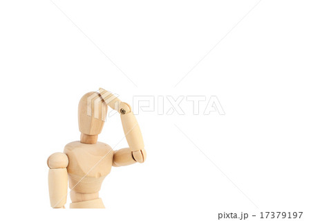 デッサン人形　悩む 17379197