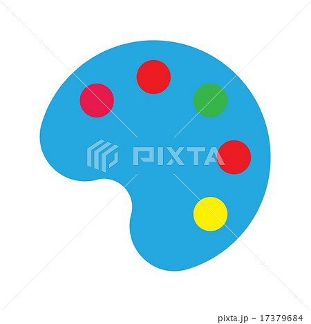 Flat with shadow icon and mobile application palette 17379684