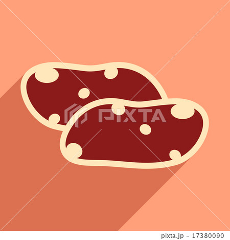 Flat with shadow icon and mobile application potatoes 17380090