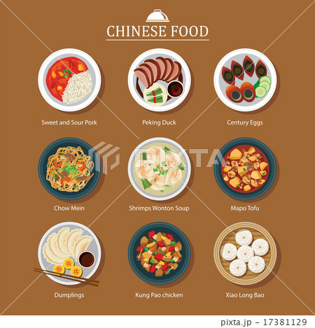 set of chinese food 17381129