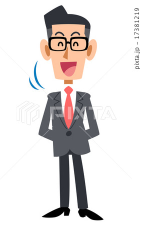 眼鏡をかけたビジネスマンが頷く 17381219