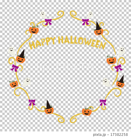 フレーム素材-ハロウィン（文字あり）2 17382258