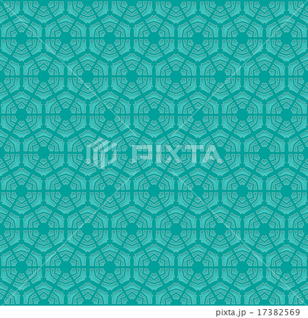 Winter emerald green  hexagonal snowflakes pattern 17382569