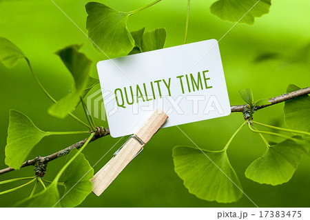 The Word "Quality Time“ in a Ginkgo Tree The Word "Quality Time“ in a Ginkgo Tree 17383475