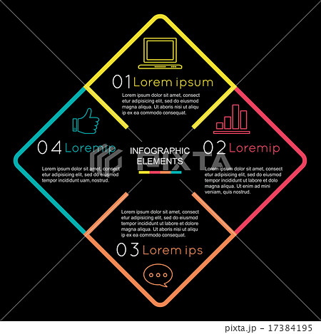 Infographic elements with square Infographic elements with square 17384195