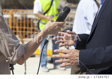 Media interview. Broadcast journalism. 17384767