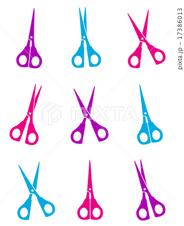 colorful isolated scissors set 17386013