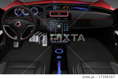 自動車コンソールインタフェースUIコンセプト。オリジナルデザイン 17386267