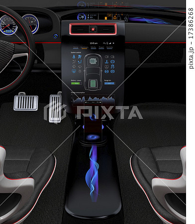 自動車コンソールインタフェースUIコンセプト。オリジナルデザイン 17386268
