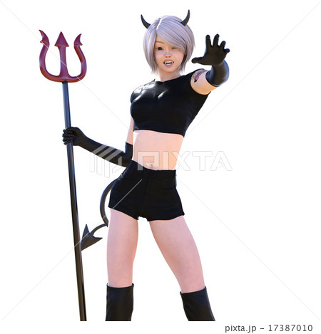 可愛い悪魔　perming3DCGイラスト素材 17387010
