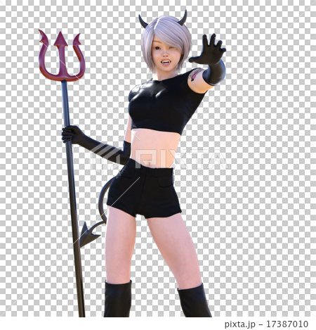 可愛い悪魔　perming3DCGイラスト素材 17387010
