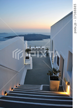 stairs on santorini island 17388885