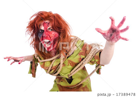 Woman vampire isolated on the background 17389478