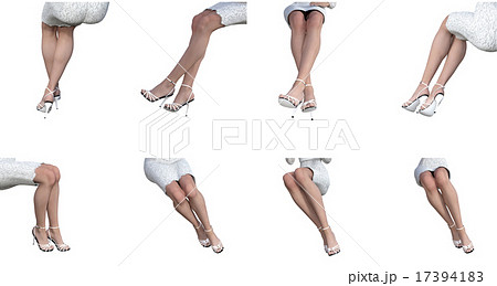 座った女性の美しい脚 Perming リアル3dcgイラスト素材のイラスト素材