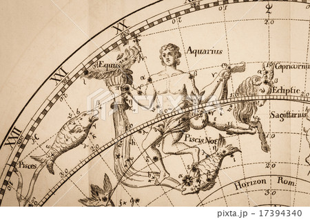 アンティークの天体図 17394340