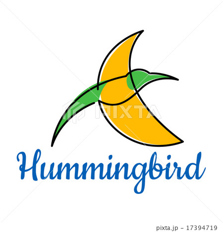 Bright hummingbird soaring in the sky 17394719