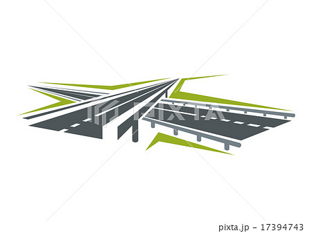 Highway pass under overpass icon Highway pass under overpass icon 17394743