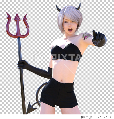 可愛い悪魔　perming3DCGイラスト素材 17397305