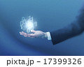 手のひらに浮かぶ数字　ビジネスマンイメージ　CG 17399326