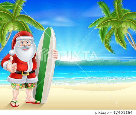 Tropical beach Santa 17401164