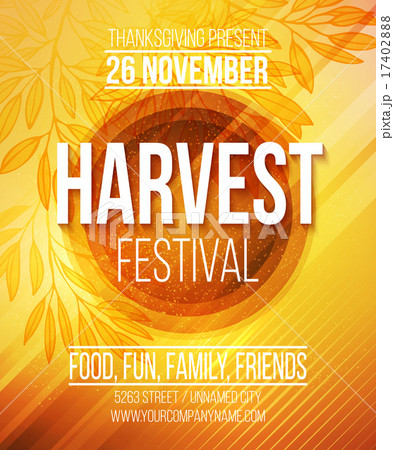Harvest Festival Poster. Vector illustration Harvest Festival Poster. Vector illustration 17402888