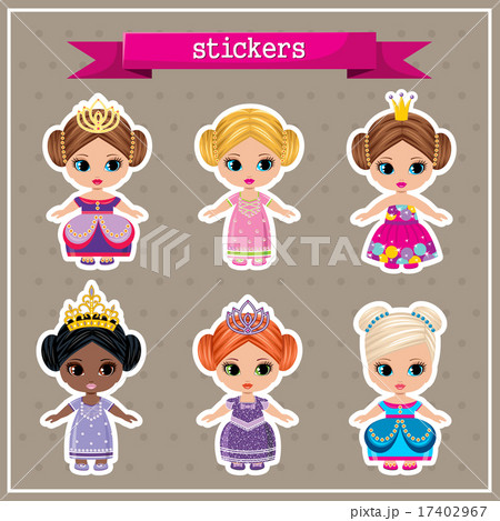Set of stickers with princesses 17402967