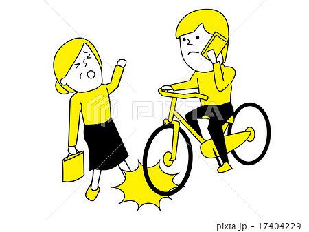 自転車事故 のイラスト素材 1 ...