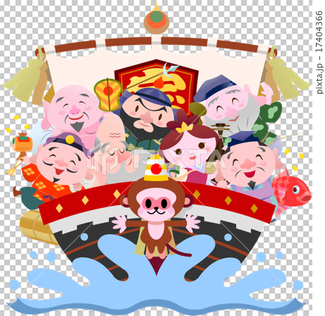 Year of the year Seven Lucky Gods treasure ships 17404366
