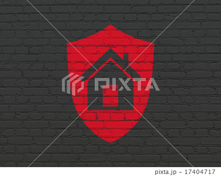 Finance concept: Shield on wall background Finance concept: Shield on wall background 17404717