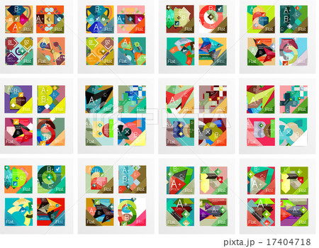 Set of square shaped banners or background layouts Set of square shaped banners or background layouts 17404718