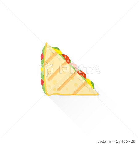 Color Fast Food Club Sandwich Icon Illustration のイラスト素材 17405729 Pixta