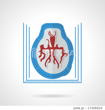Ct image of brain flat color vector icon Ct image of brain flat color vector icon 17406820