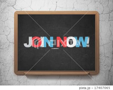 Social media concept: Join now! on School Board background Social media concept: Join now! on School Board background 17407065