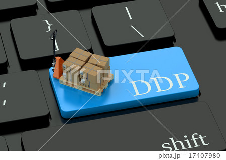 DDP deliwery concept on blue keyboard button DDP deliwery concept on blue keyboard button 17407980