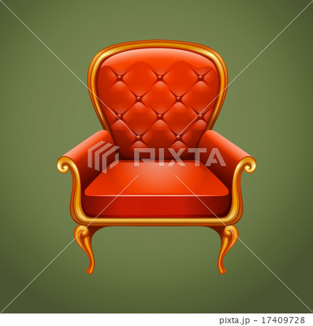 Luxury armchair on gray Luxury armchair on gray 17409728