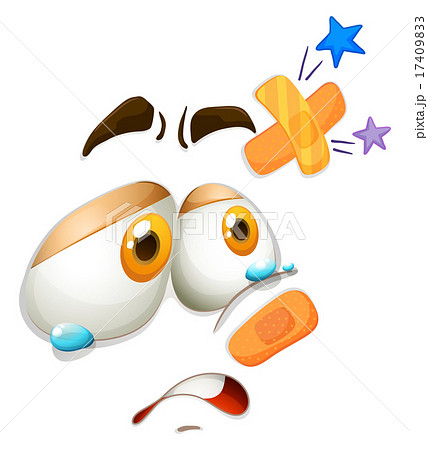 Facial expression with injuries 17409833