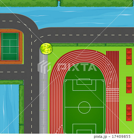 Top view of sport field and surrounding 17409855