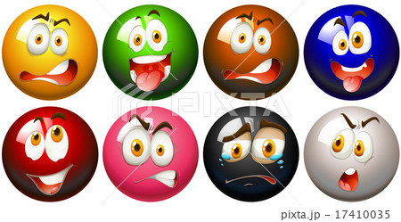 Snooker balls with faces 17410035