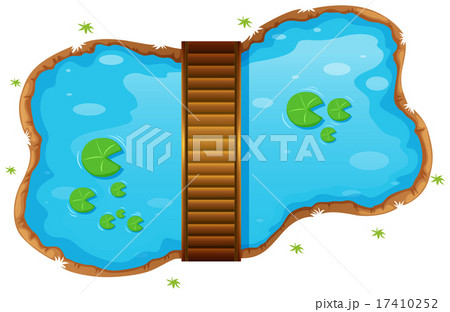 Small pond with a bridge Small pond with a bridge 17410252