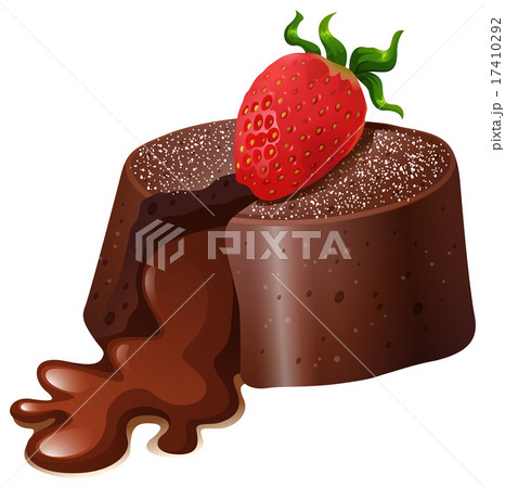 Chocolate lavacake with fresh strawberry Chocolate lavacake with fresh strawberry 17410292