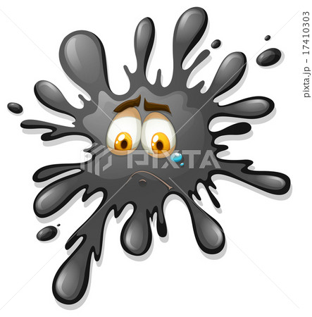 Crying face on black splash 17410303