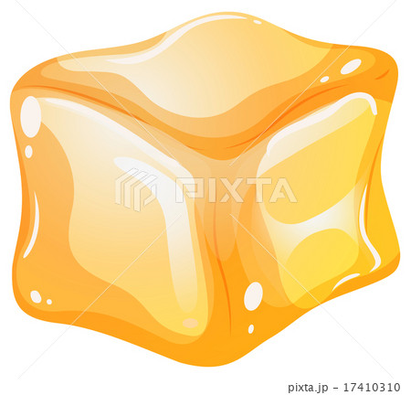 Yellow cube on white background 17410310