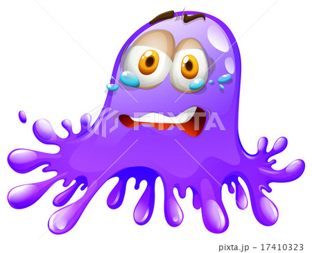 Purple splash with crying face 17410323