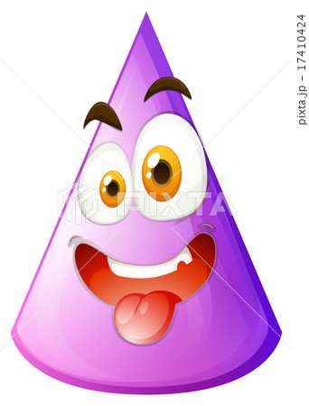 Purple cone with silly face 17410424
