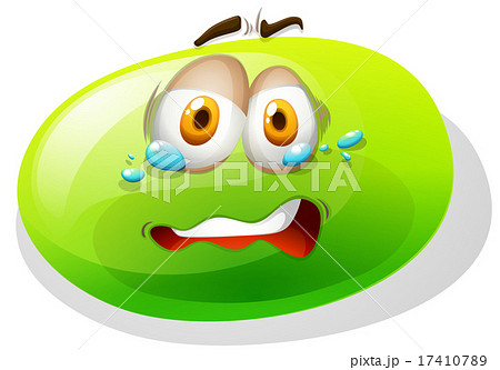 Green slime with scared face 17410789