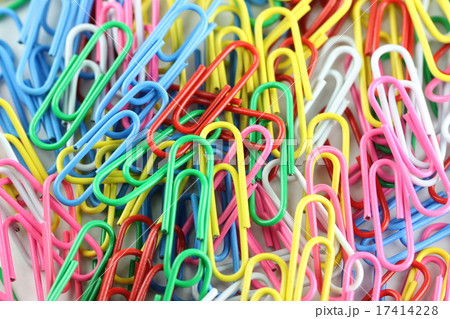 pile of colorful paperclip. 17414228