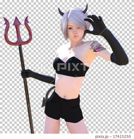 可愛い悪魔　perming3DCGイラスト素材 17415250