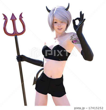 可愛い悪魔 Perming3dcgイラスト素材のイラスト素材