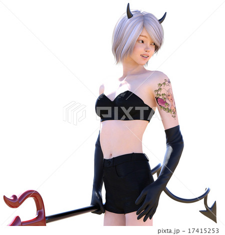 可愛い悪魔　perming3DCGイラスト素材 17415253